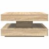 vidaXL Couchtisch 360-Grad Drehbar Sonoma-Eiche 70x70x34,5 cm