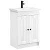 vidaXL Badezimmerm&ouml;bel-Set Wei&szlig; 56 x 37,5 x 81 cm Holzwerkstoff