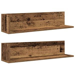 vidaXL Wandregale 2 Stk. Altholz-Optik 75x16,5x16,5 cm Holzwerkstoff