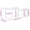 vidaXL TV-Schrank Schwarz 146,5x35x50 cm Holzwerkstoff