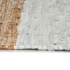 vidaXL Chindi-Teppich Handgewebt Leder 120x170 cm Hellgrau Braun