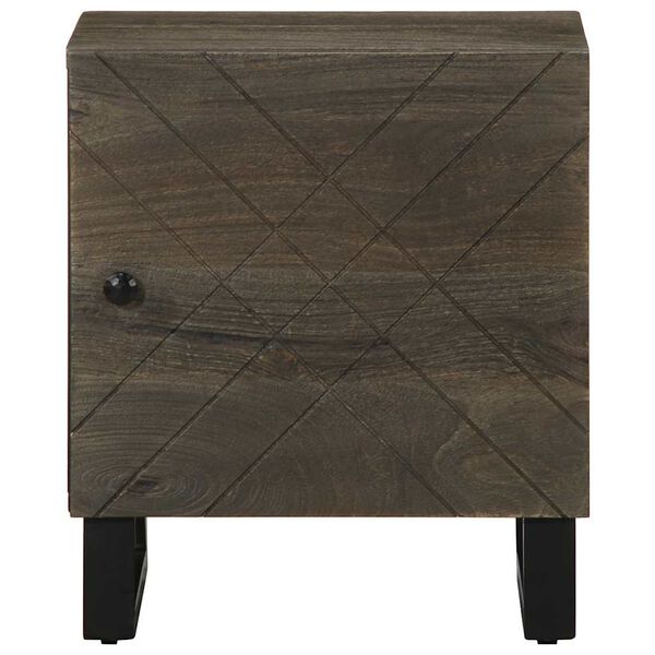 vidaXL Nachttisch Schwarz 40x33x46 cm Massivholz Mango