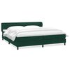 vidaXL Boxspringbett mit Matratzen Dunkelgr&uuml;n 200x210 cm Samt