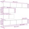 vidaXL TV-Schrankset 6 pcs Schwarz Eichen-Optik Holzwerkstoff