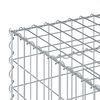 vidaXL Gabionen Hochbeet Silber 100 x 100 x 40 cm Verzinkter Stahl
