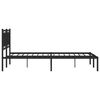 vidaXL Bettgestell mit Kopfteil Metall Schwarz 150x200 cm