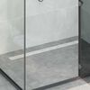 vidaXL Duschabfluss mit Glash&uuml;lle und 360&deg; Siphon Silber 100 cm