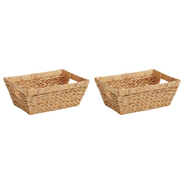 vidaXL Aufbewahrungsk&ouml;rbe 2 pcs Natur 38 x 28 x 15 cm Wasserhyazinthe