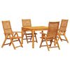 vidaXL Garten Essgruppe 5 stk. Braun Massivholz Akazie