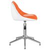 vidaXL Esszimmerst&uuml;hle 2 Stk. Drehbar Orange und Wei&szlig; Kunstleder