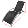 vidaXL Sonnenliege Aluminium Schwarz