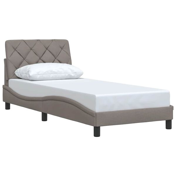 vidaXL Bettgestell ohne Matratze Taupe 80x200 cm Stoff