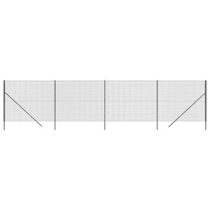 vidaXL Maschendrahtzaun Anthrazit 1,8x10 m Verzinkter Stahl
