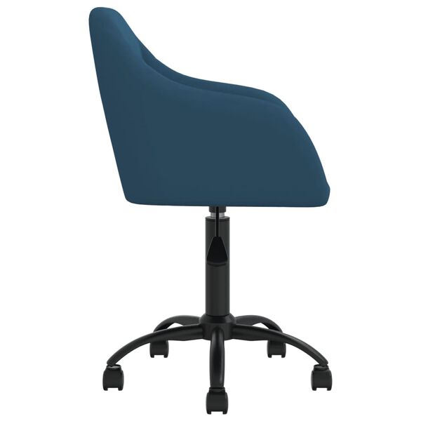 vidaXL Esszimmerstuhl Drehbar Blau Samt