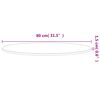 vidaXL Tischplatte &Oslash;80x1,5 cm Rund Massivholz Buche