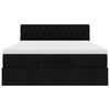 vidaXL Ottomane Bett mit Matratze & LEDs Schwarz 140x200 cm Stoff