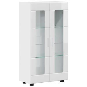 vidaXL Sideboard FLORIN 55,5 x 29 x 100 cm Hochglanz Wei&szlig;