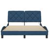 vidaXL Bettgestell mit LED ohne Matratze Blau 140x200 cm Stoff