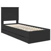 vidaXL Bettrahmen mit Schubladen Schwarz 75 x 190 cm Ingenieurs Holz