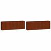 vidaXL Wand-Pflanzk&uuml;bel 2 Stk. Rostig Cortenstahl 53x10x17 cm