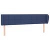 vidaXL Kopfteil mit Ohren Blau 163x23x78/88 cm Stoff