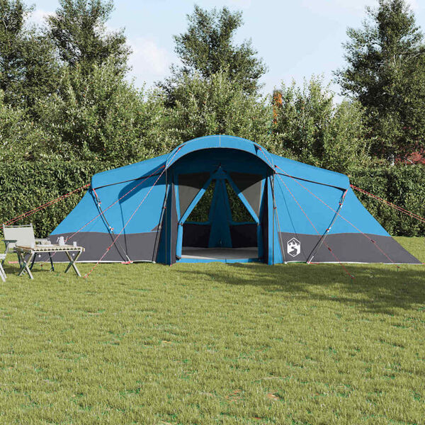 vidaXL Familienzelt mit Dach Blau und Grau 721 x 335 x 212 cm