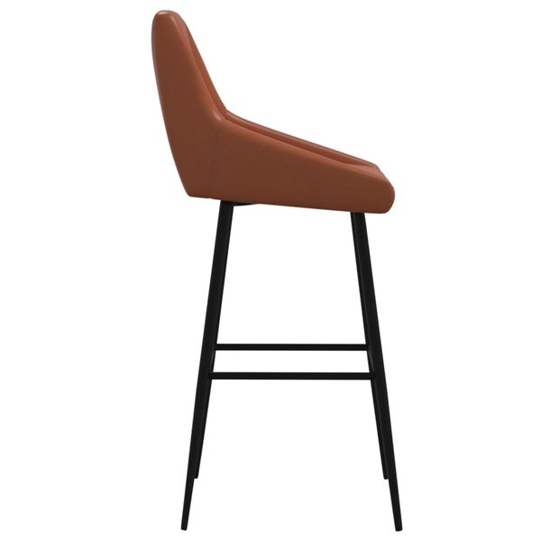vidaXL Barhocker Hellbraun Kunstleder