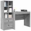 vidaXL Schreibtisch mit Schubladen 2 pcs Graues Sonoma