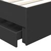 vidaXL Bettrahmen mit Schubladen Schwarz 90 x 190 cm Ingenieurs Holz