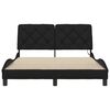 vidaXL Bettgestell mit LED ohne Matratze Schwarz 140x200 cm Stoff