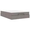 vidaXL Bettgestell mit Matratze mit Matratze 2 pcs Taupe Stoff