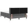 vidaXL Boxspringbett mit Matratze Dunkelgrau 200 x 140 cm Polyester