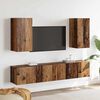vidaXL TV-Schrankset Wandmontiert 4 pcs Altholz Holzwerkstoff