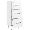 vidaXL Sideboard Hochglanz-Wei&szlig; 34,5x34x90 cm Holzwerkstoff