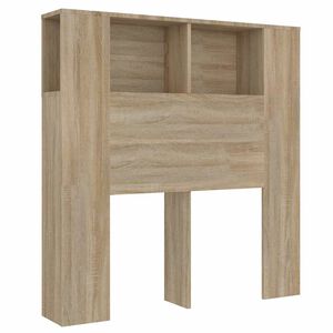 vidaXL Kopfteil mit Ablagen Sonoma-Eiche 100x18,5x102,5 cm