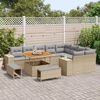 vidaXL Gartensofa-set mit Kissen 12 pcs Beige Poly-Rattan