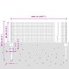 vidaXL Zaun mit Pfosten Grau 0,4 x 10 m Stahl und PVC