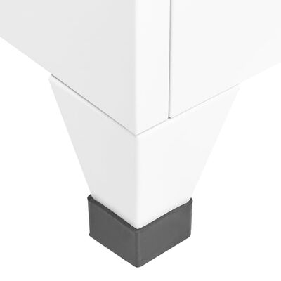 vidaXL Schließfachschrank Weiß 38x45x180 cm Stahl