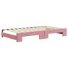 vidaXL Tagesbett Ausziehbar Rosa 100x200 cm Samt