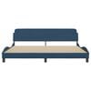 vidaXL Bettgestell "Dover" Blau 200x200 cm Stoff