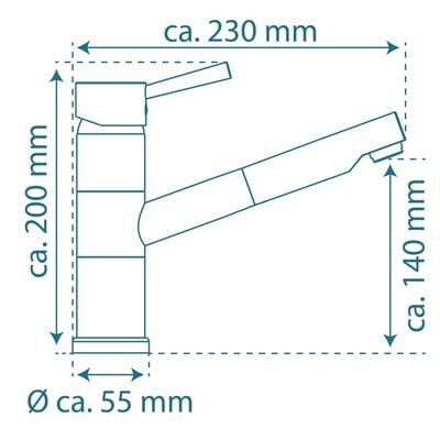 SCHÜTTE Spültischarmatur UNICORN Edelstahloptik