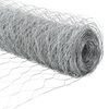 vidaXL Zaun mit Pfosten Silber 0,8 x 25 m Stahl