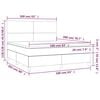 vidaXL Boxspringbett mit Matratze Dunkelgrau 160x200 cm Stoff