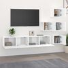 vidaXL TV-Wandschrank Wei&szlig; Holzwerkstoff