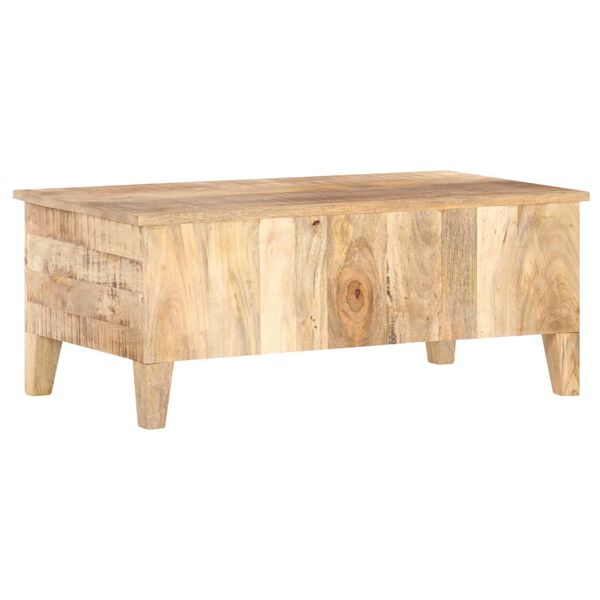 vidaXL Couchtisch 100x55x40 cm Raues Mangoholz