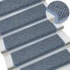 vidaXL Treppenmatten Selbstklebend Sisal-Optik 15 Stk. 65x21x4 cm Blau
