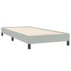 vidaXL Boxspringbett mit Matratze Hellgrau 100x220 cm Samt