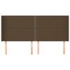 vidaXL Boxspringbett mit Matratze & LED Dunkelbraun 180x200 cm Stoff