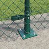 vidaXL Zaunpfosten Gr&uuml;n 25 x 1 m (40 x 40 mm Maschen) Stahl und PVC