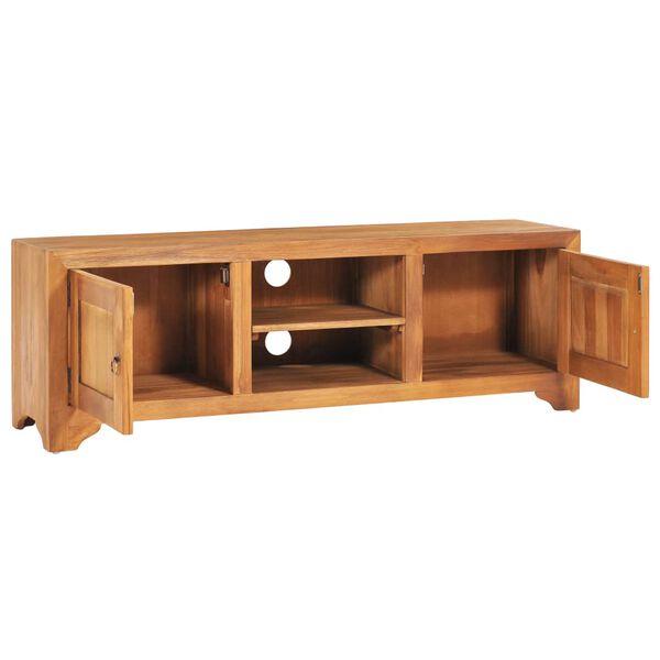 vidaXL TV-Schrank 115x30x40 cm Teak Massivholz